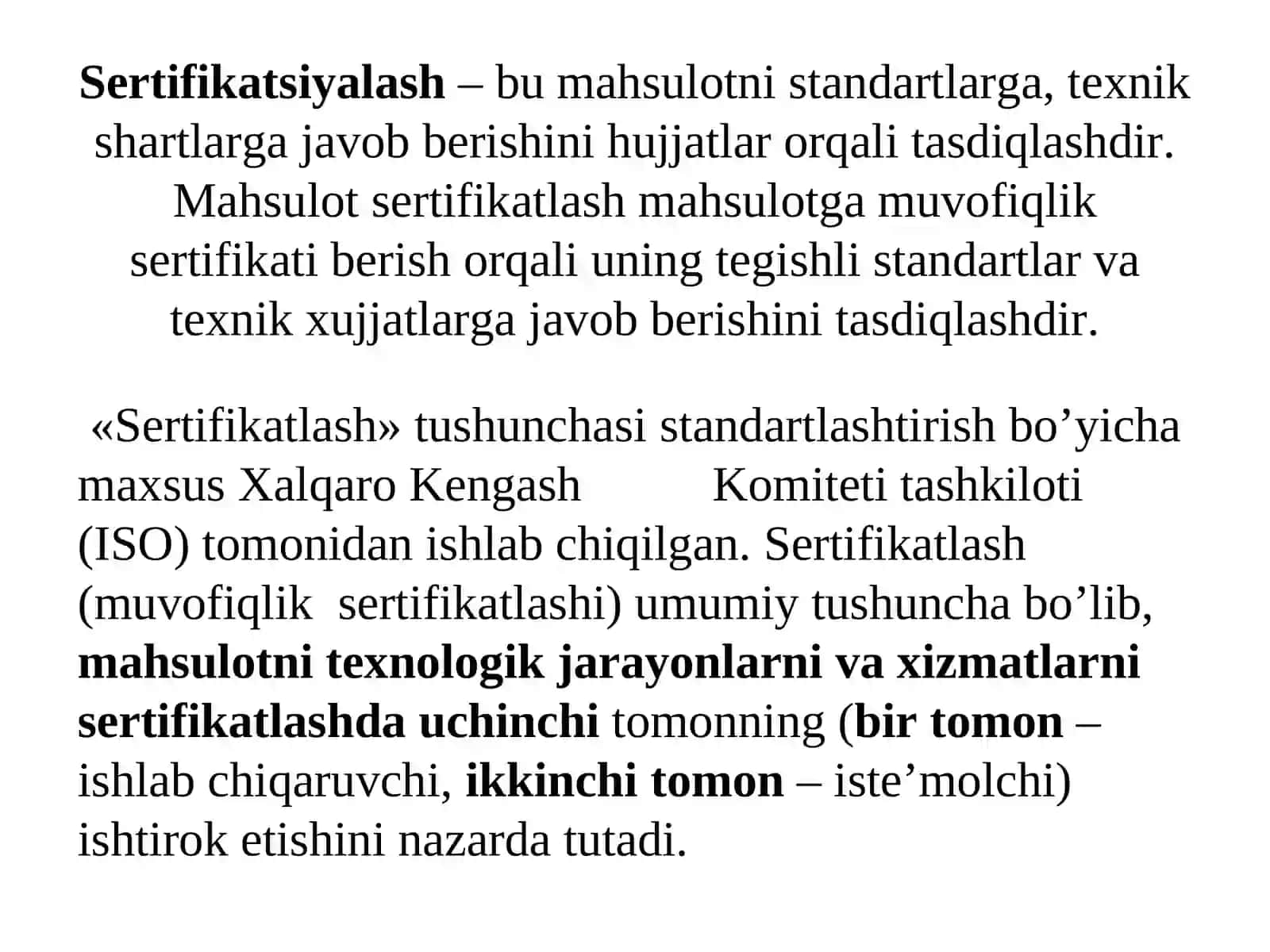 Sertifikatlash tushunchasi 2