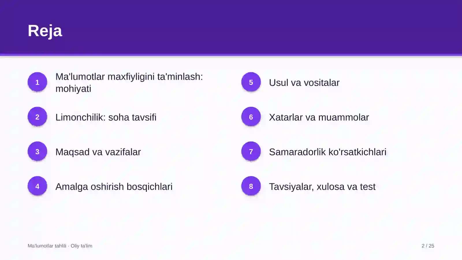 Limonchilikda ma'lumotlar bilan ishlashda maxfiylikni ta'minlash 2