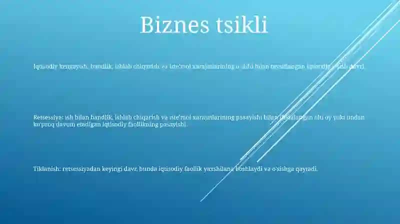 Iqtisodiyotning Siklligi 2