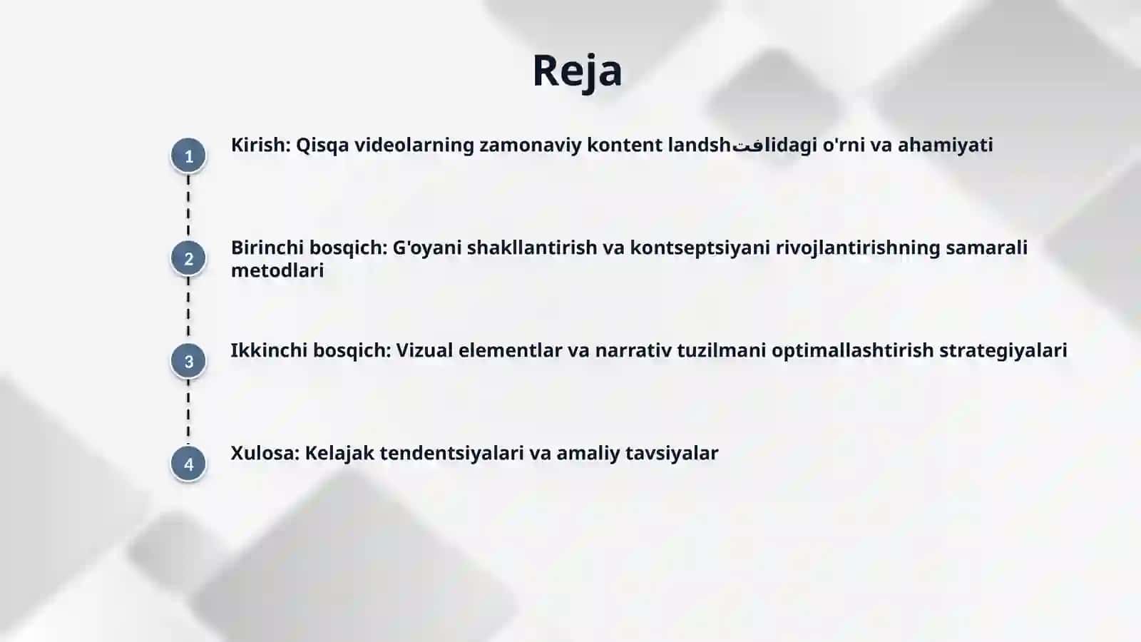 Qisqa video: 1 daqiqada g'oya berish san'ati 2