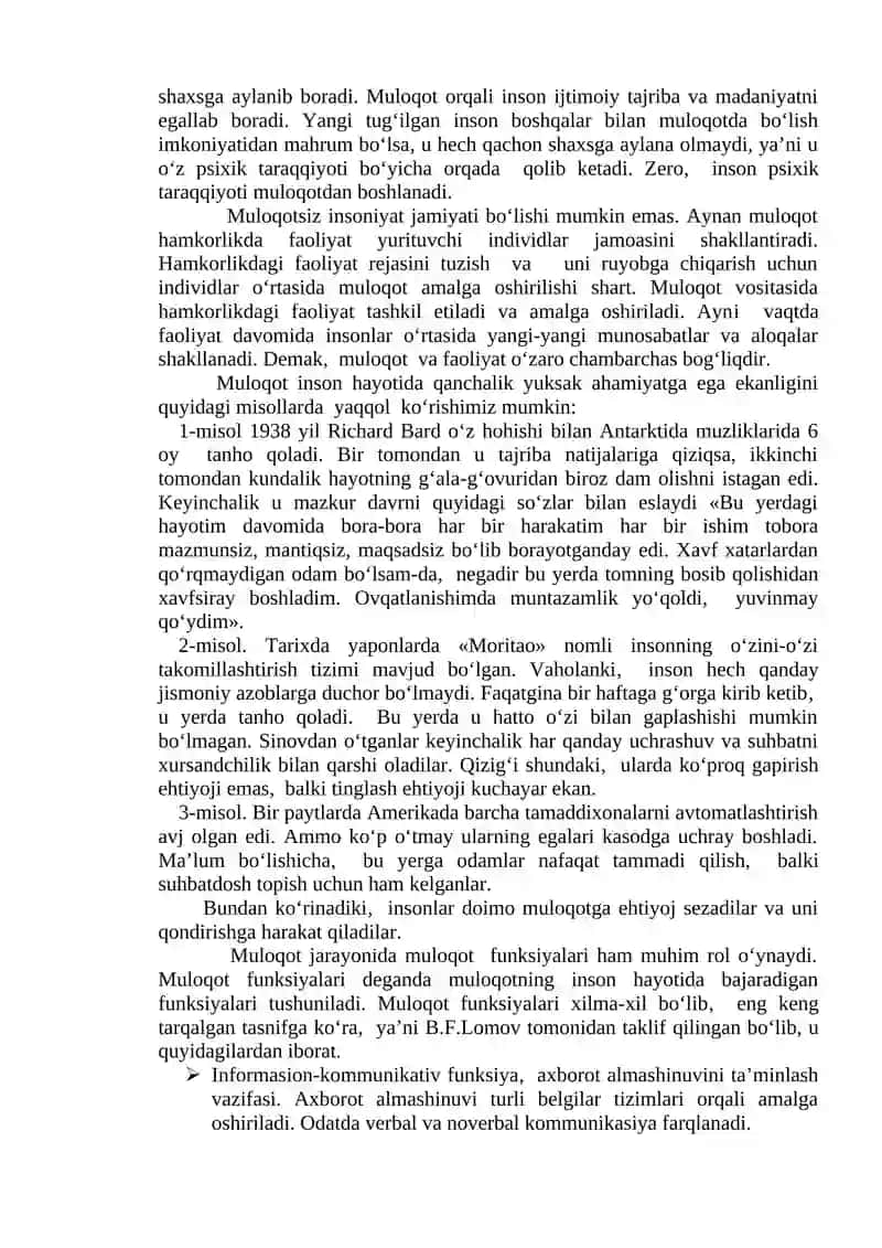 Muloqot va shaxslararo munosabatlar psixologiyasi 2