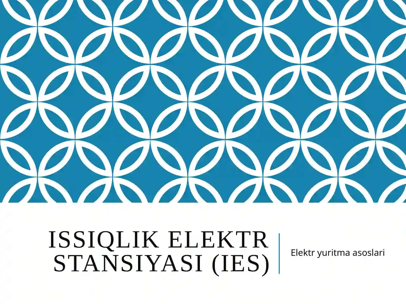 Issiqlik Elektr Stansiyasi (IES) 2