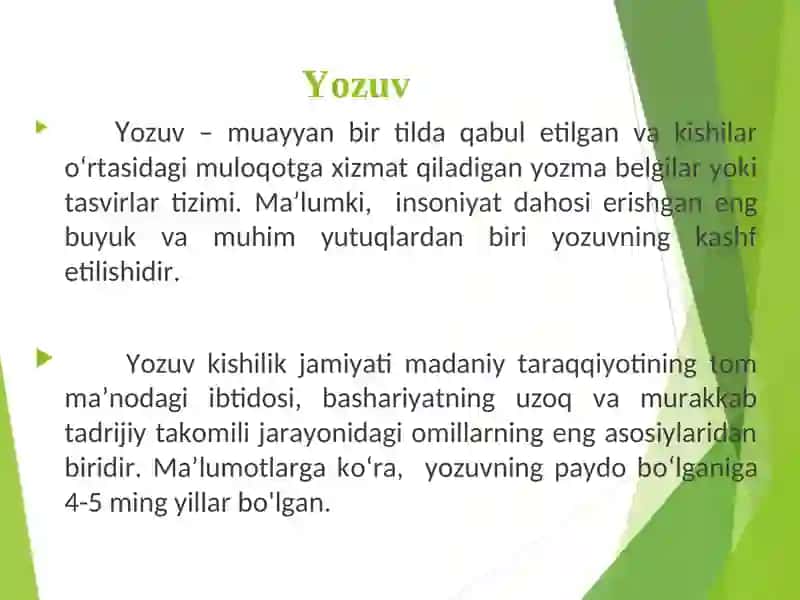 O‘zbek yozuvlari tarixi 2