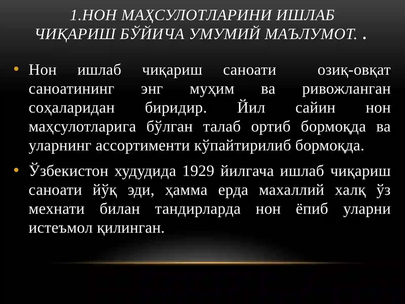 Нон Махсулотлари Ишлаб Чиқариш Технологияси 2