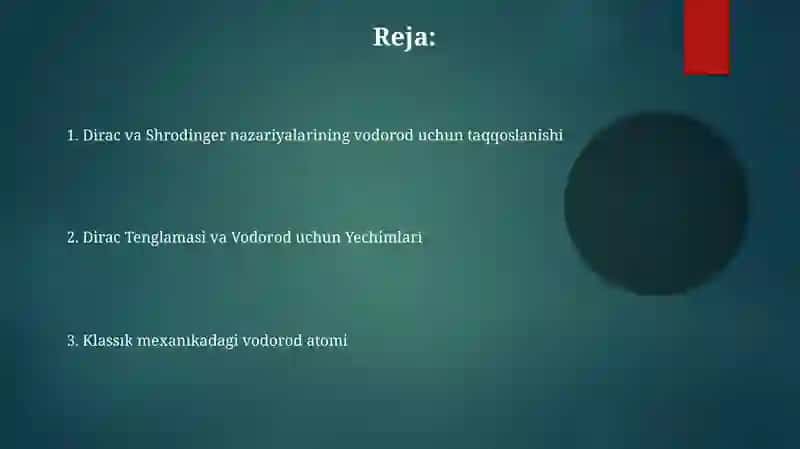 Dirak nazariyasida vodorod atomi 2