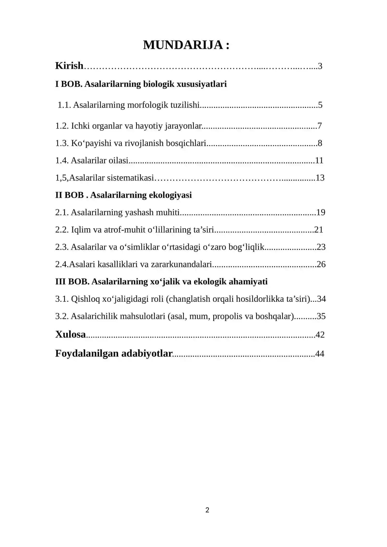 Asalarilarning Biologik Xususiyatlari 2