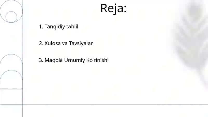 Sohaga oid ilmiy maqolalardan biri taqriz yozish 2