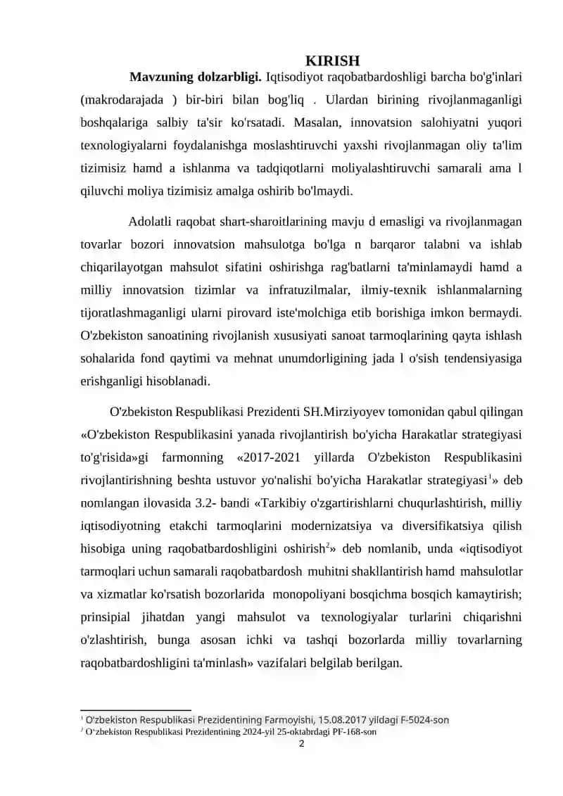 Raqobat munosabatlarining iqtisodiy o'sishga ta'siri 2