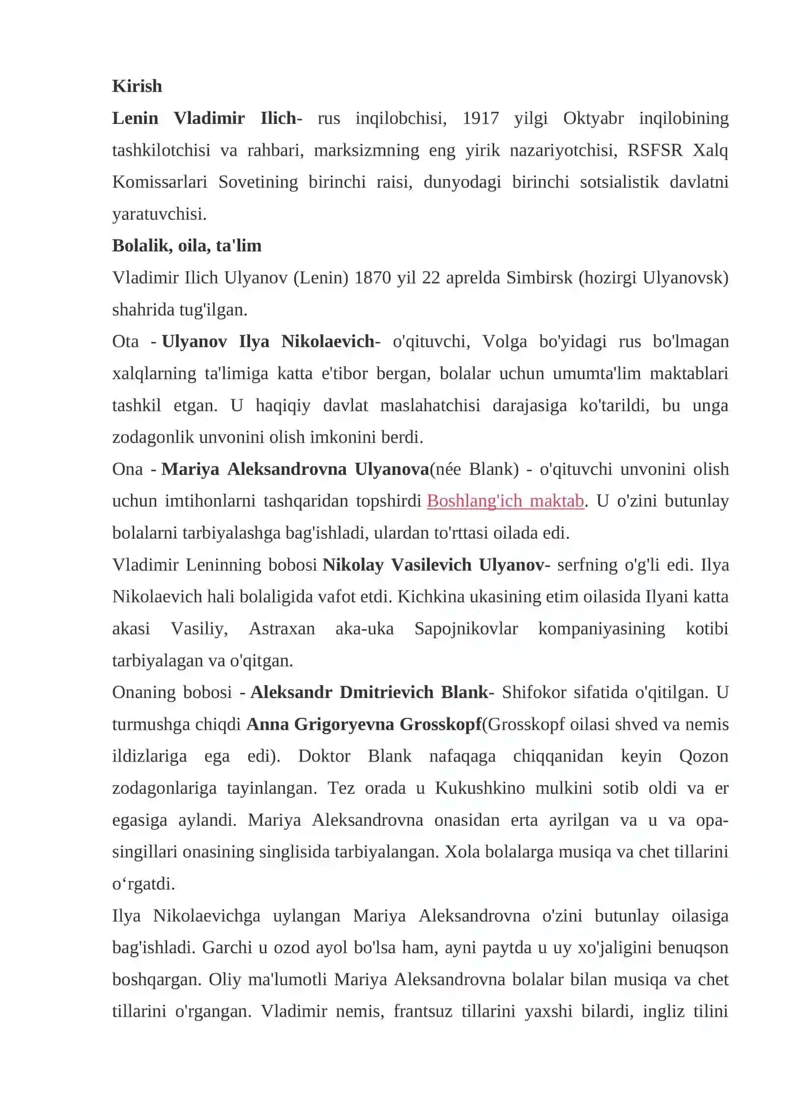 Lenin haqida ma’lumot 2