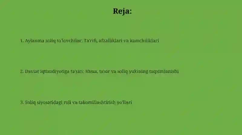 Aylanma soliq to‘lovchilar 2