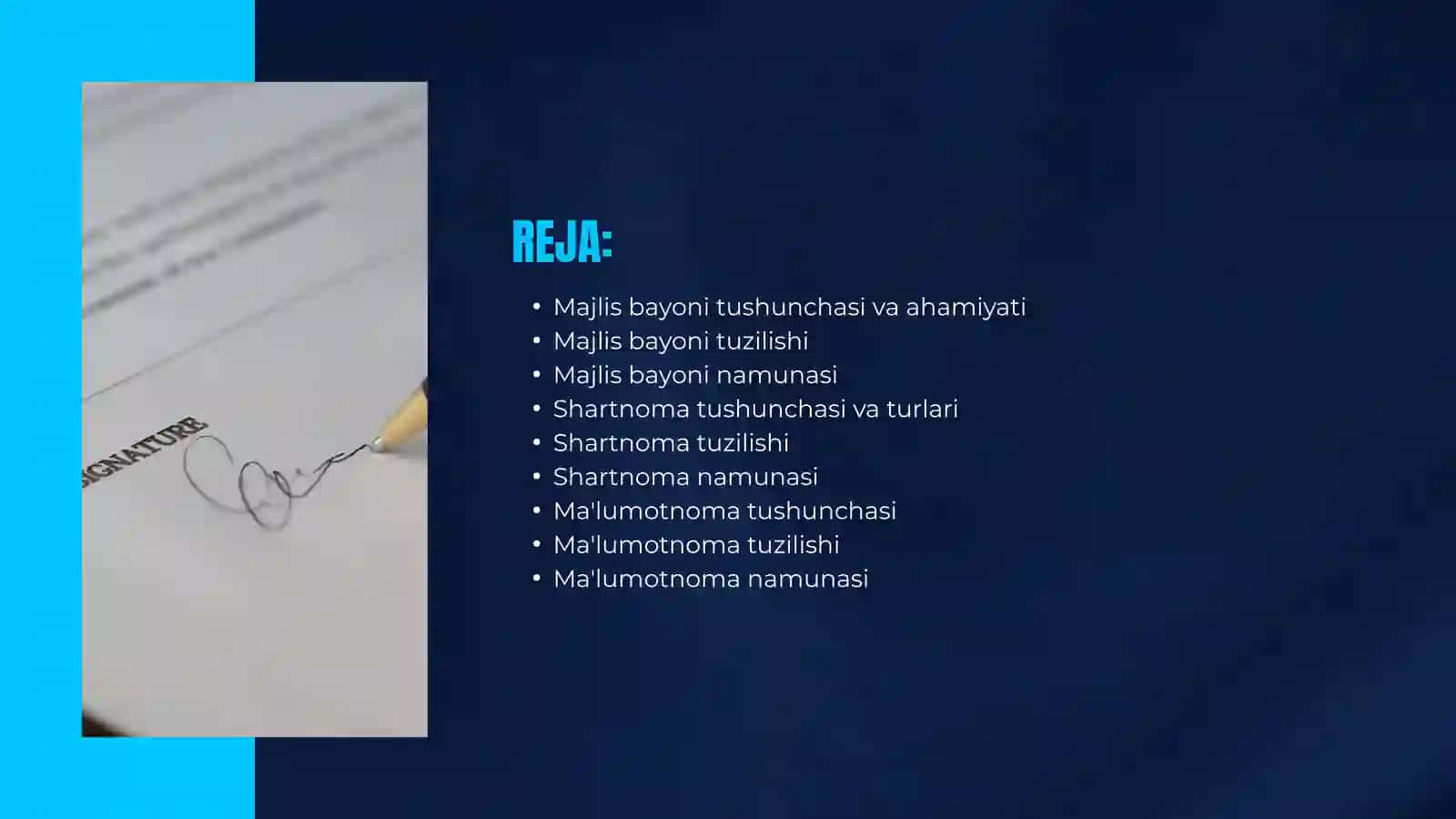 Majlis Bayoni, Shartnoma va Ma'lumotnoma 2