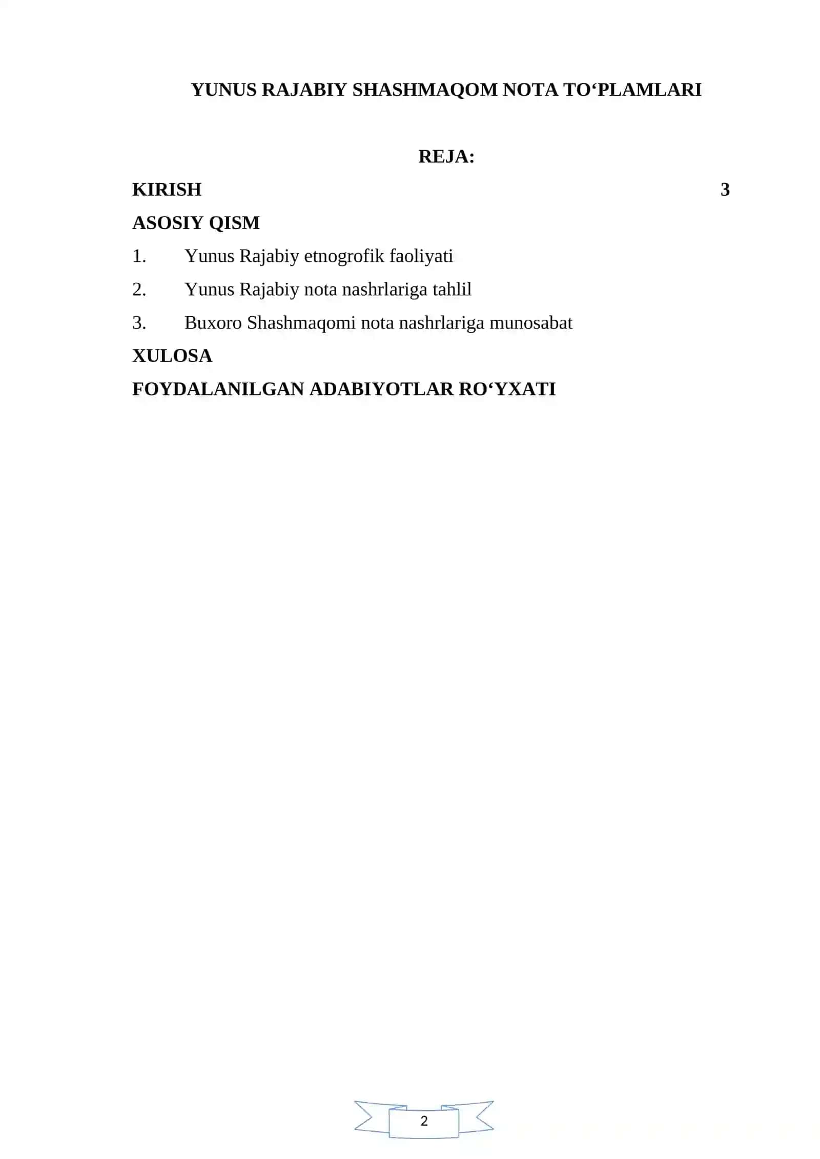 YUNUS RAJABIY SHASHMAQOM NOTA TO‘PLAMLARI 2