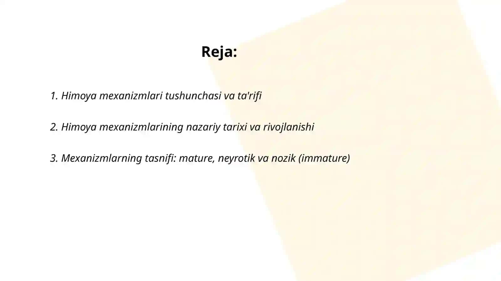Shaxsning himoya mexanizmlari 2