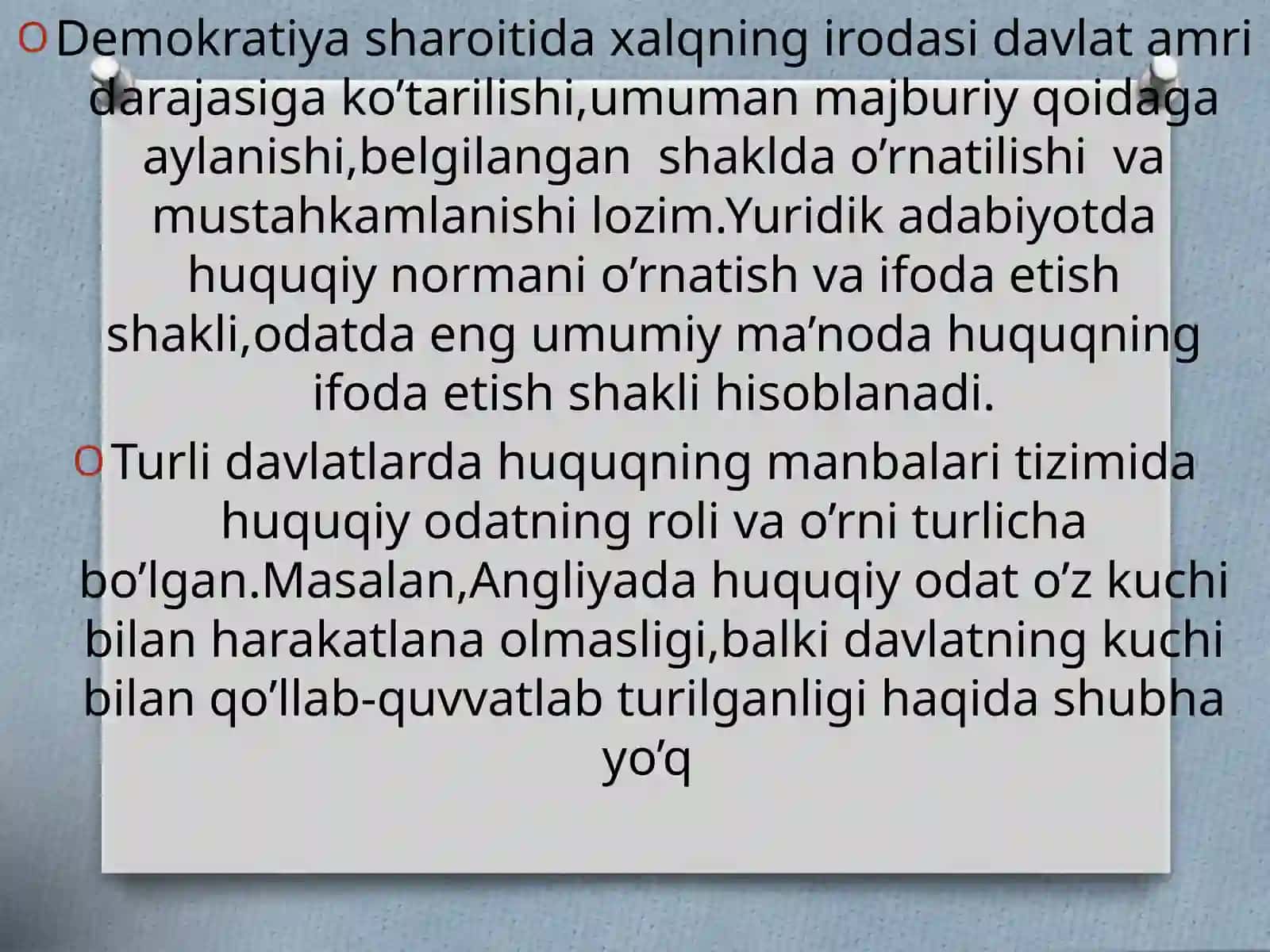 Angliya va AQSH da huquqning asosiy manbalari 2