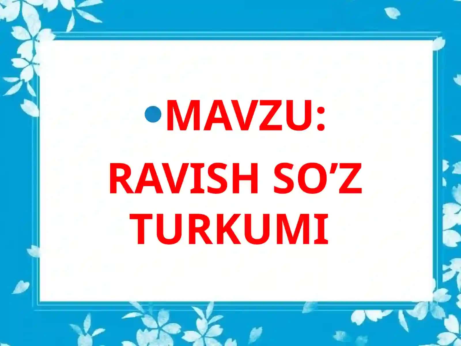 RAVISH SO’Z TURKUMI 2