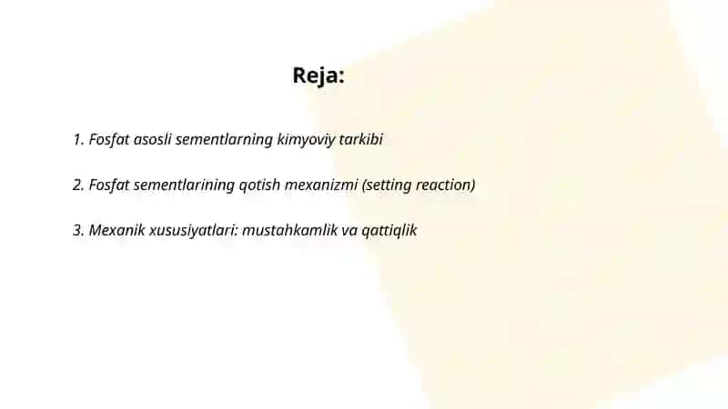 Fosfat asosli sementlar 2