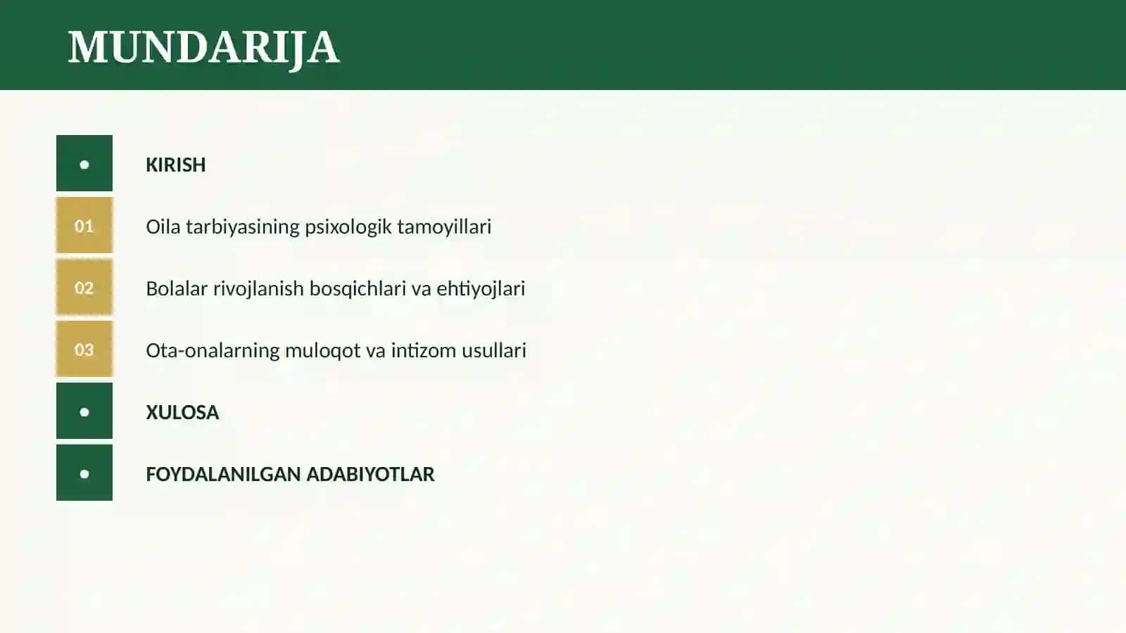 OILA TARBIYASI ASOSLARI 2 2