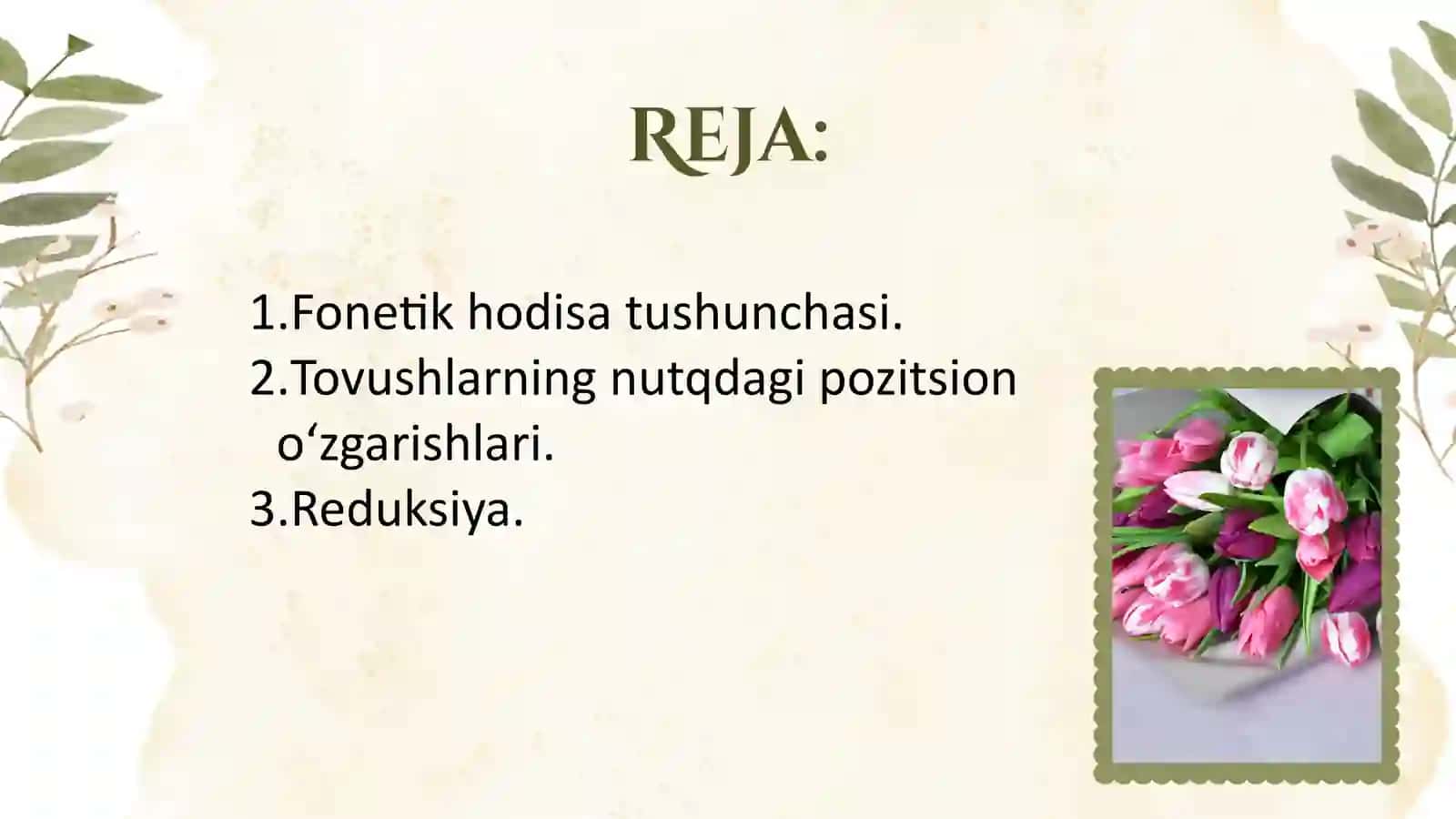 Kombinator va pozitsion tovush o'zgarishlari 2
