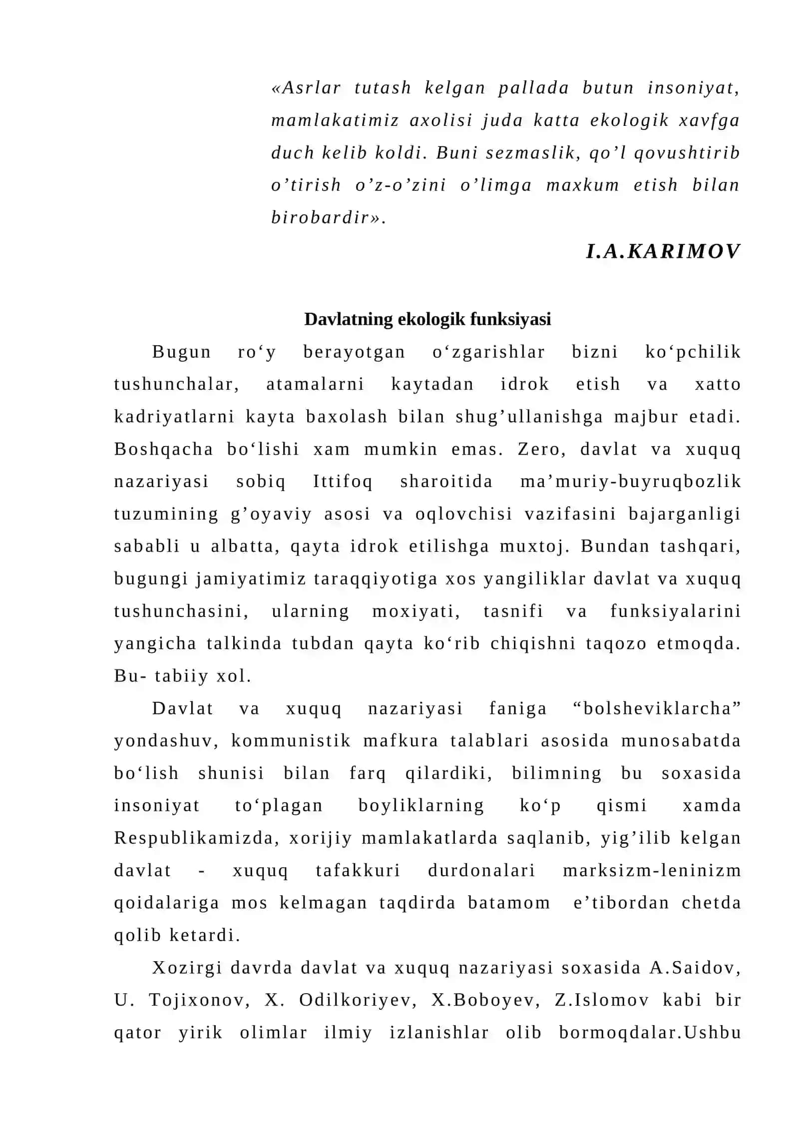 Davlatning ekologik funksiyasi 2