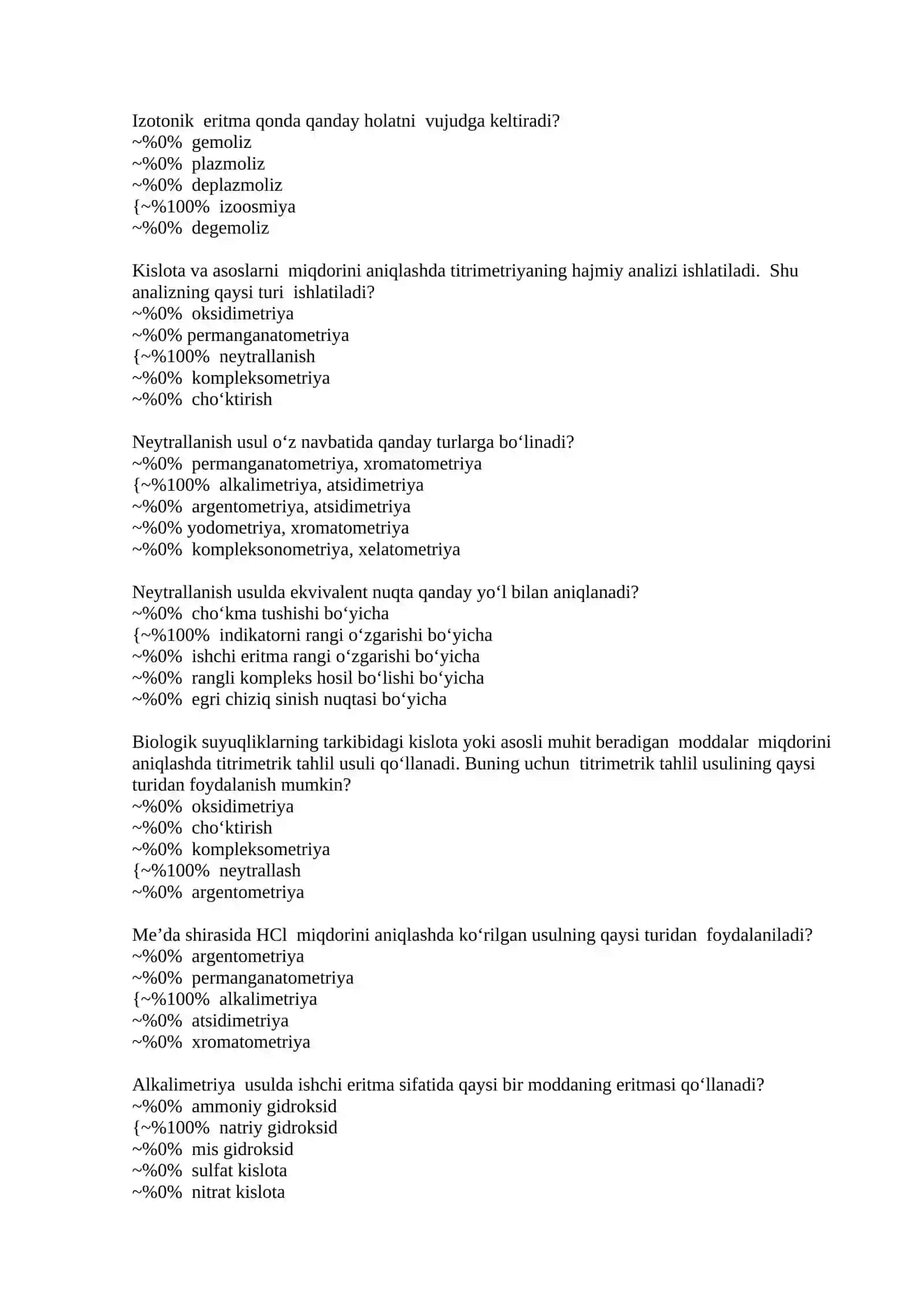 KIMYO YAN TESTLAR 2