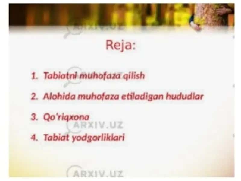 Tabiatni muhofaza qilish 2