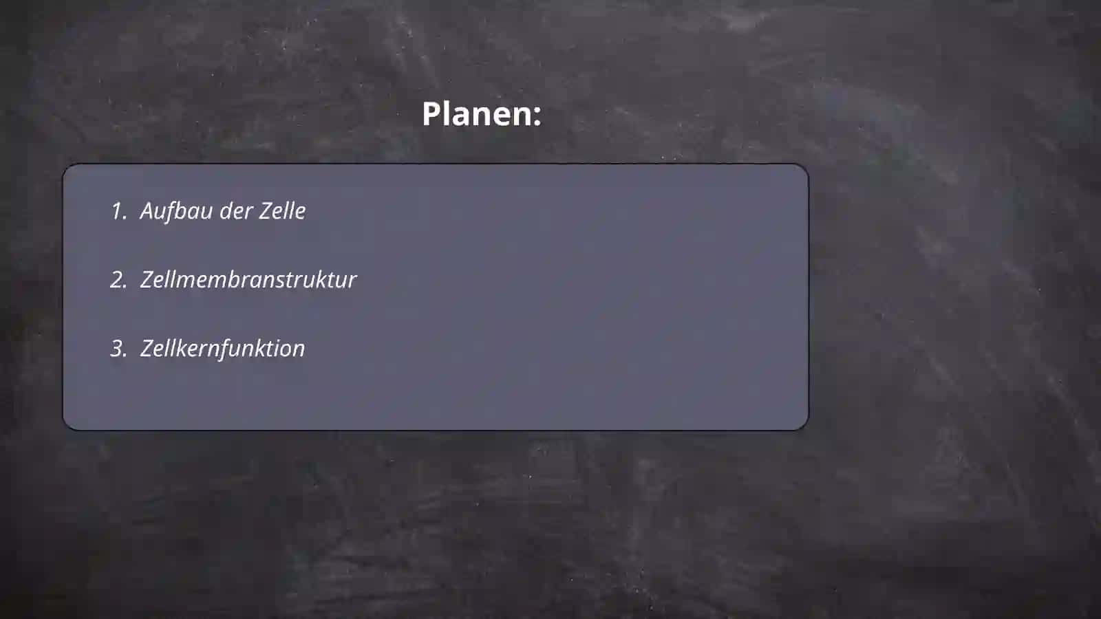 Aufbau der Zelle 2