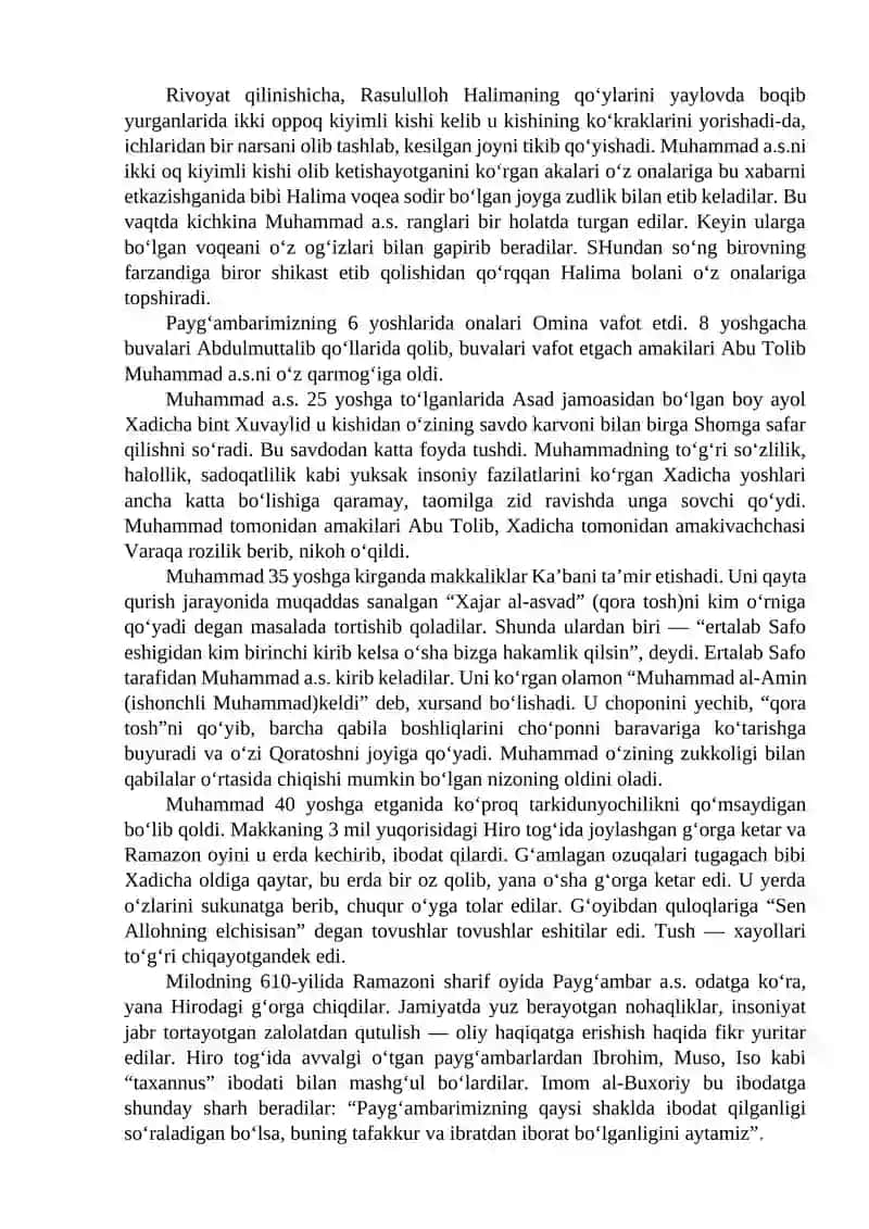 ISLOM DINI TARIXI VA MOHIYATI 2