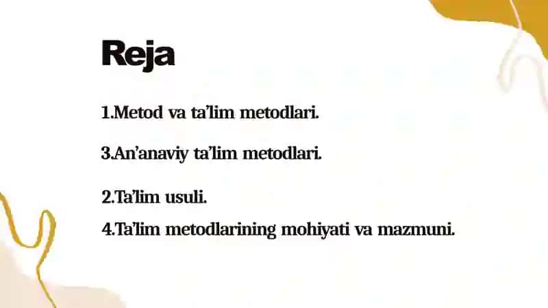 Ta’lim medotlarining turlari va vazifalari 2