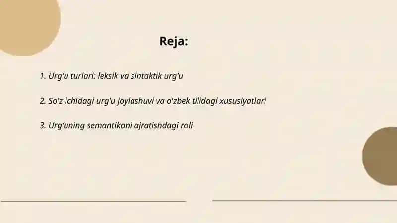 Urg'u, pauza, intonatsiya, temp va ritm 2