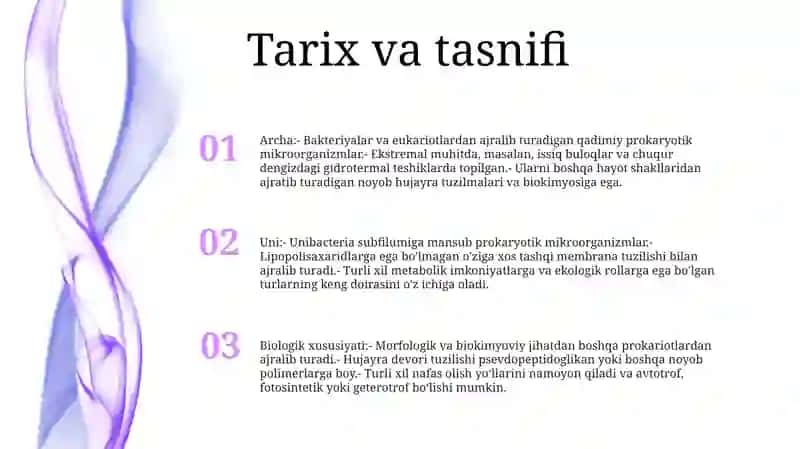 Archa Va Uni Biologik Xususiyati 2