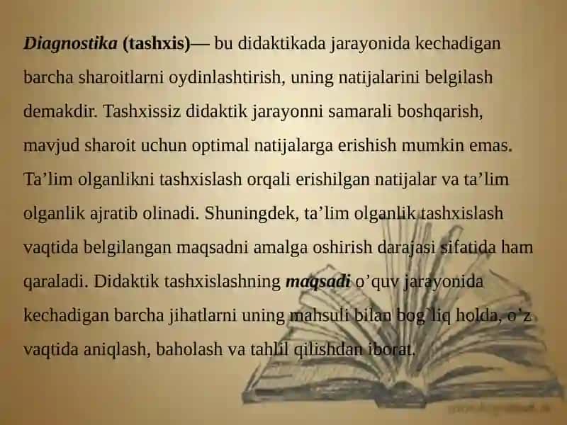 O'quvchilarni bilim, ko'nikmalarini tashxis etish 2