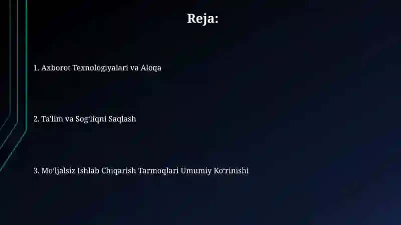 Axborot Texnologiyalari va Aloqa 2
