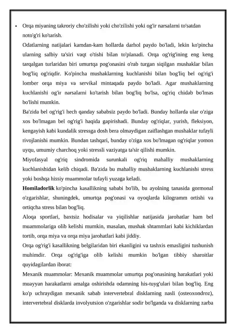 ARTIRIT BELDA OGRIQ SINDROMI DORI BOSITALARI 2
