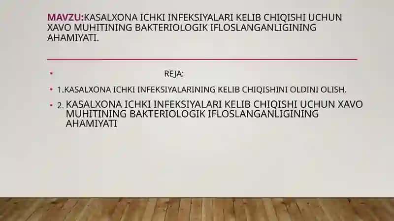 Kasalxona Ichkilari Infeksiyalari 2