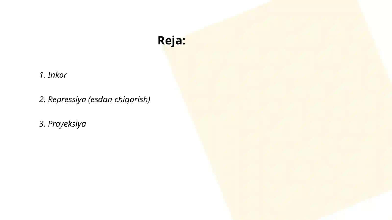 Psixologik himoya mexanizmlari 2