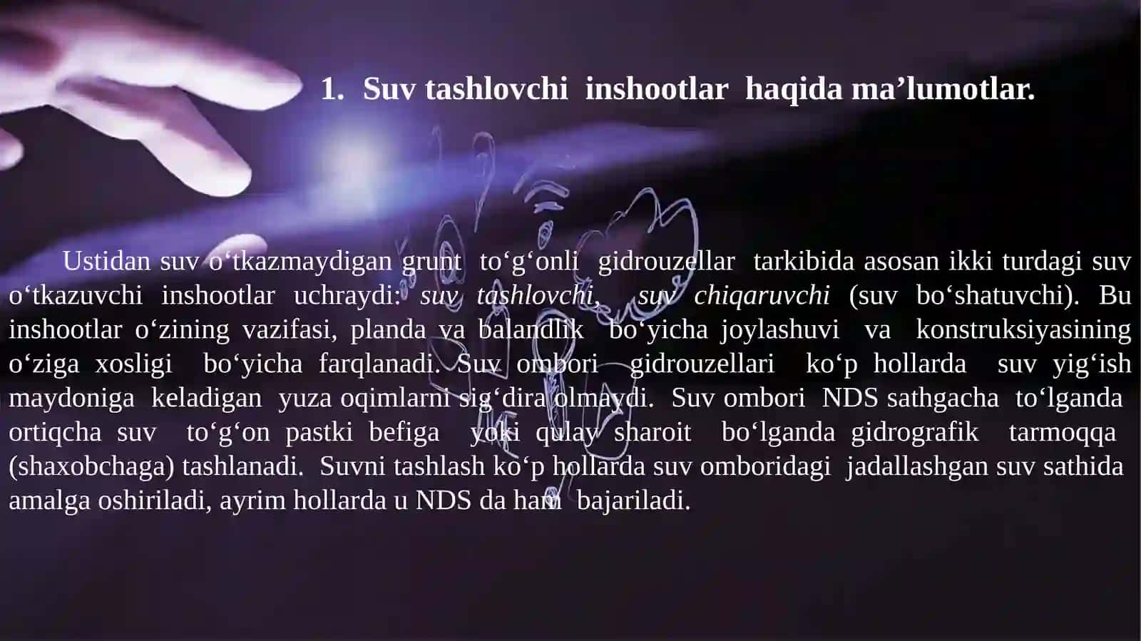 Suvtashlovchi inshootlar 2