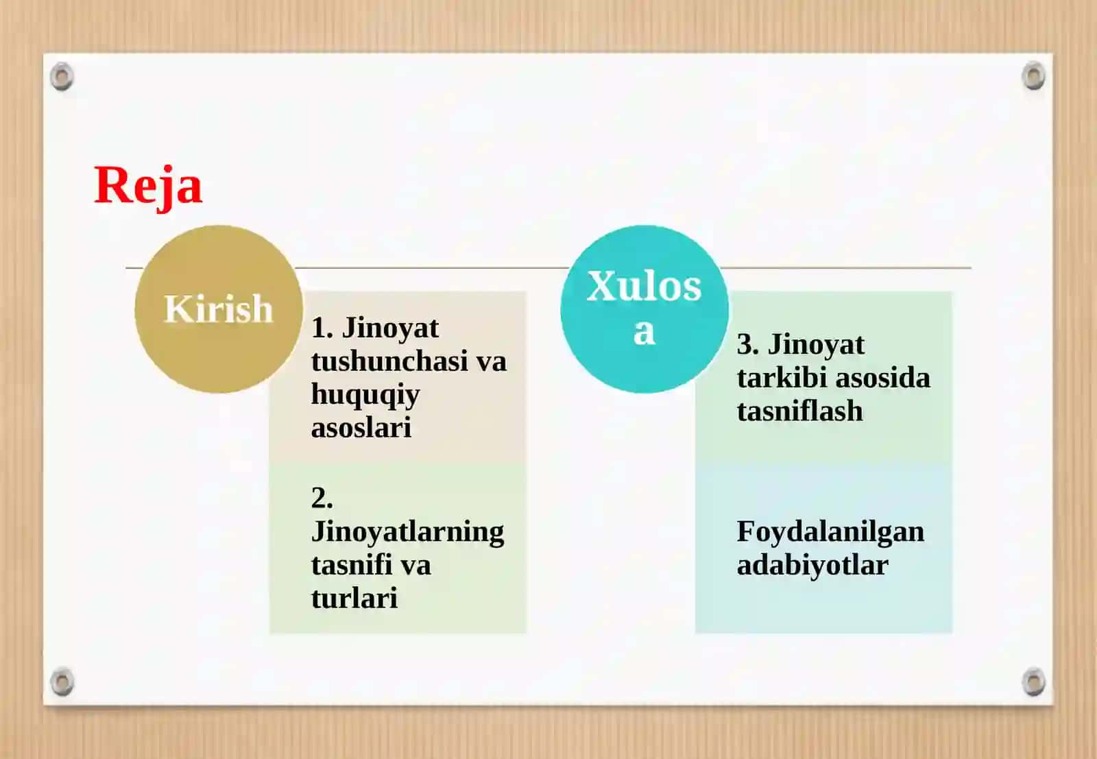 Jinoyat va jinoyatlarni tasniflash 2