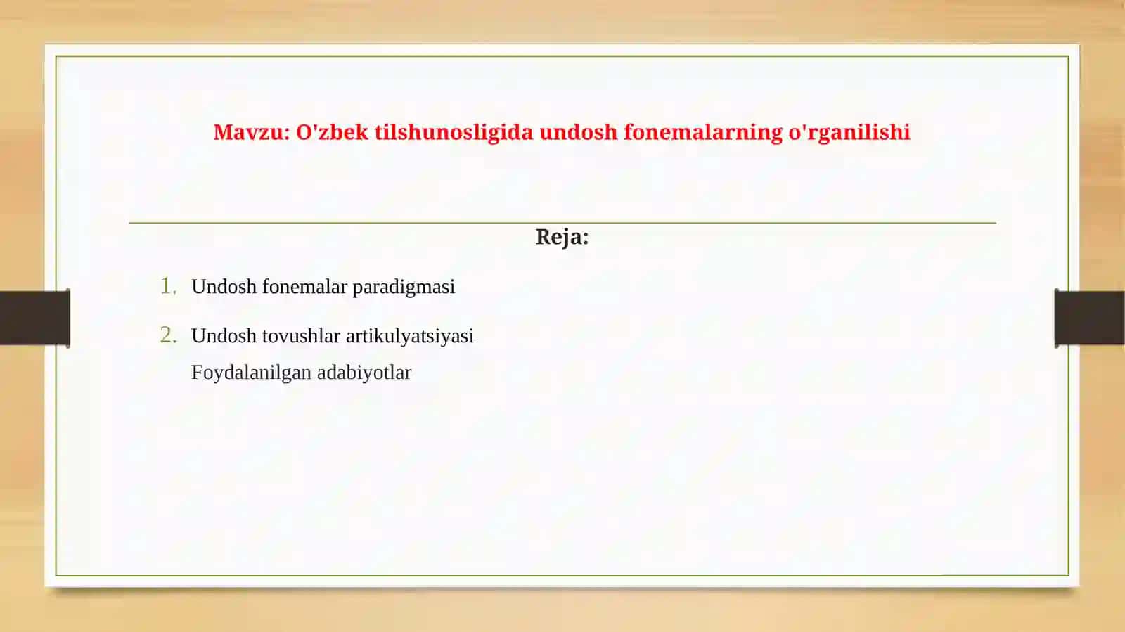 O'zbek tilshunosligida undosh fonemalarning o'rganilishi 2