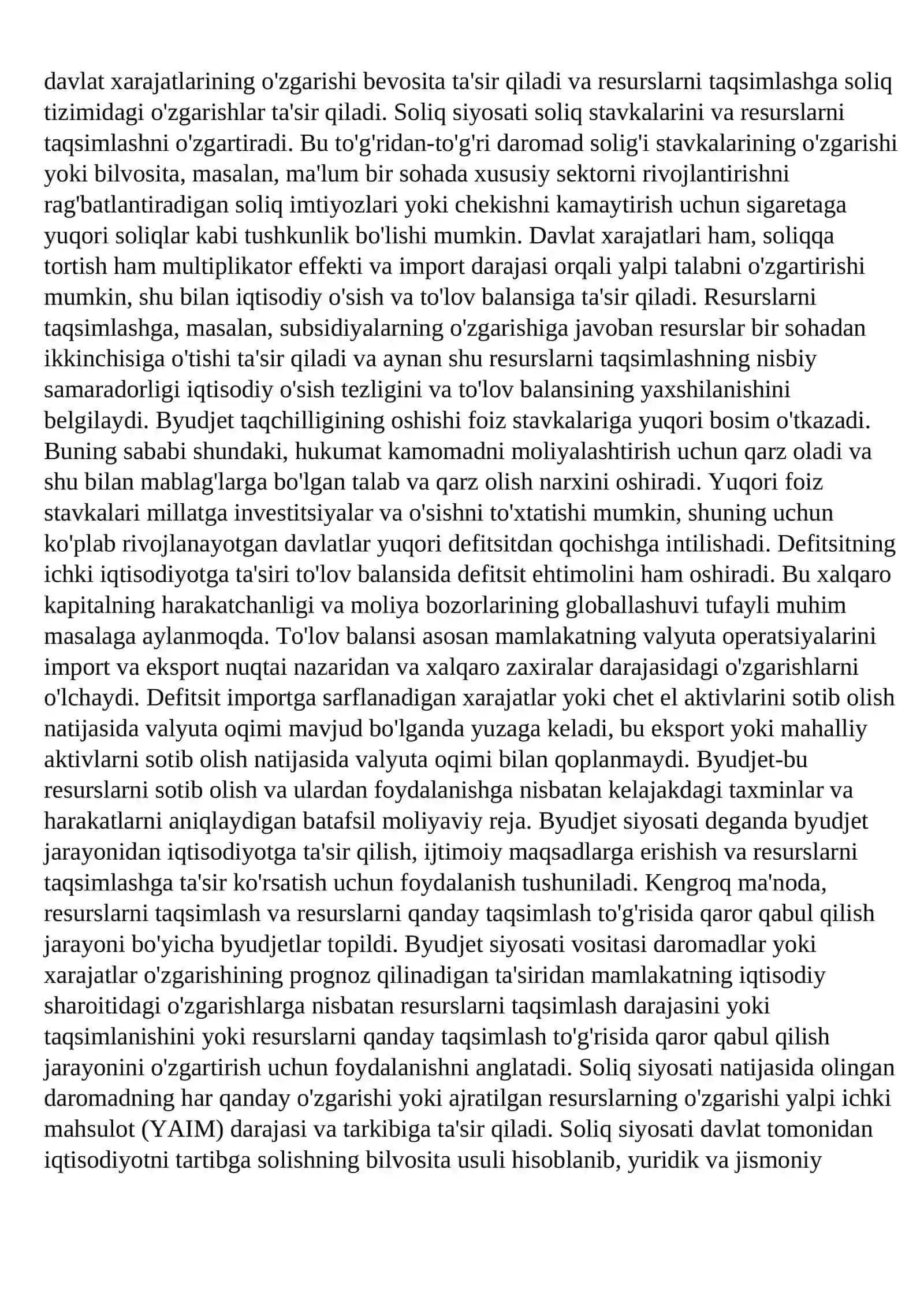 Davlatning byudjet va soliq siyosati 2