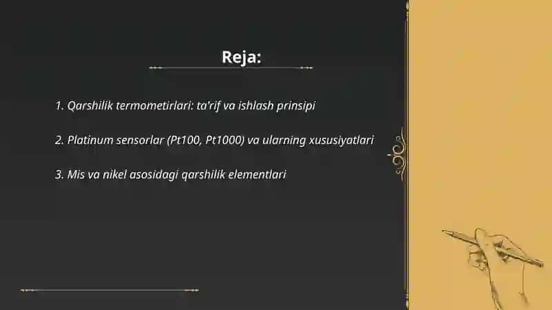 Qarshilik termometirlari 2