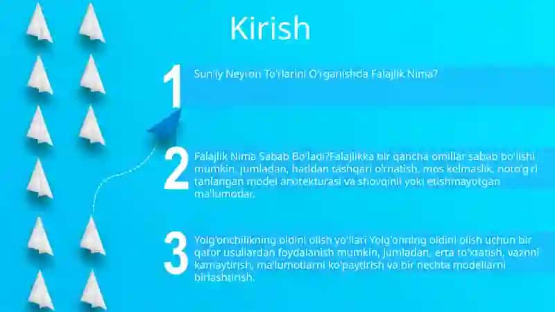 SunʼIy Neyron ToʻRlarini OʻRganish Jarayonidagi Falajlik Sabablari 2