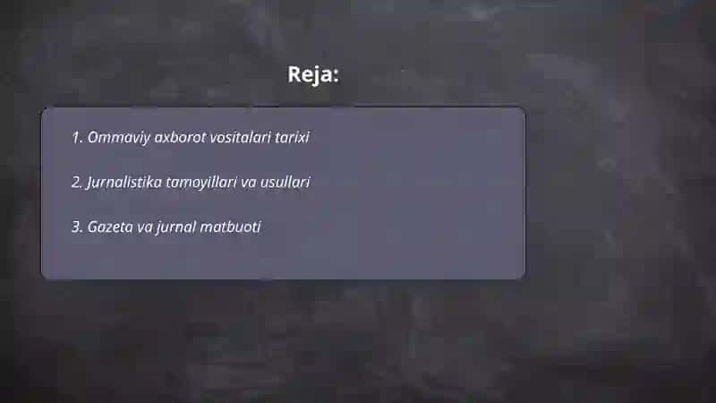 Ommaviy axborot vositalari tarixi 2