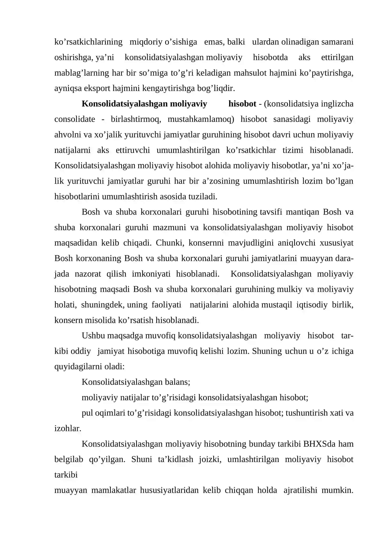 Konsolidatsiyalashgan moliyaviy hisobot 2
