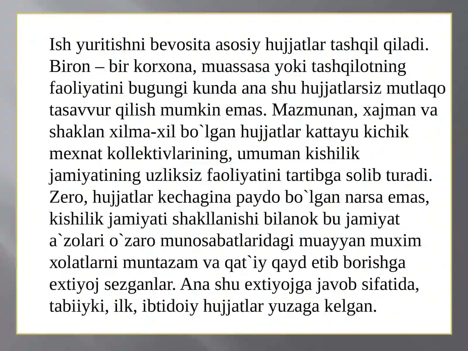 O`zbek tilida ish yuritish 2