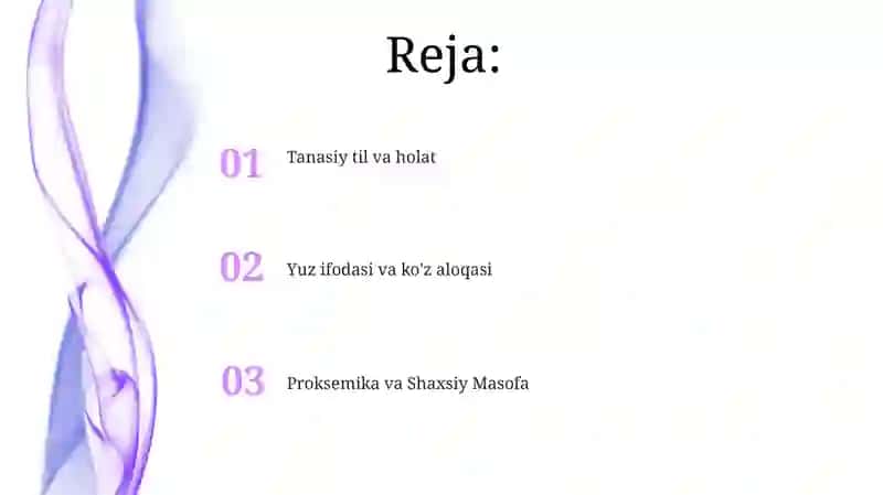 Noverbal muloqot. Muloqotni boyituvchi omillar 2
