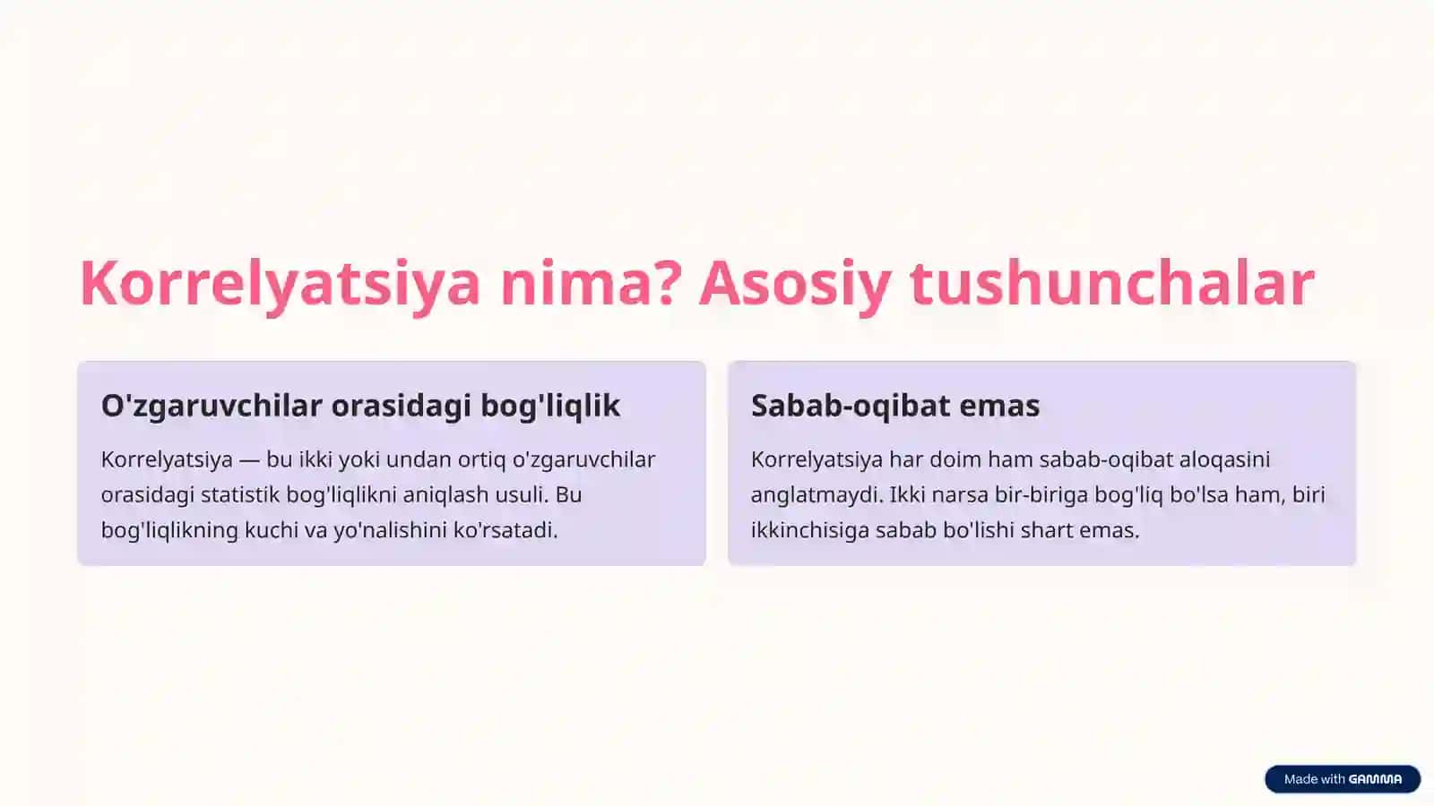 Juft Korrelyatsion Bog'lanish: Tushuncha va Amaliyot 2
