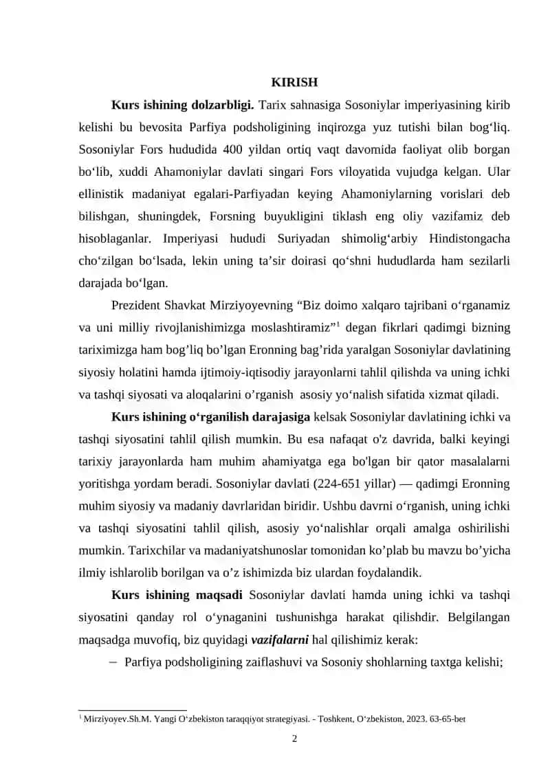Sosoniylar davlati va uning ichki va tashqi siyosati 2
