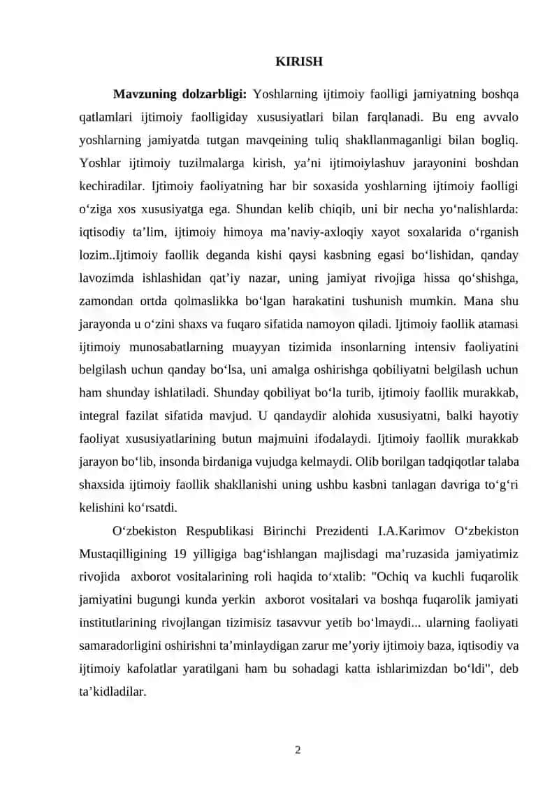 Yoshrning Ijtimoiy Faolligi 2
