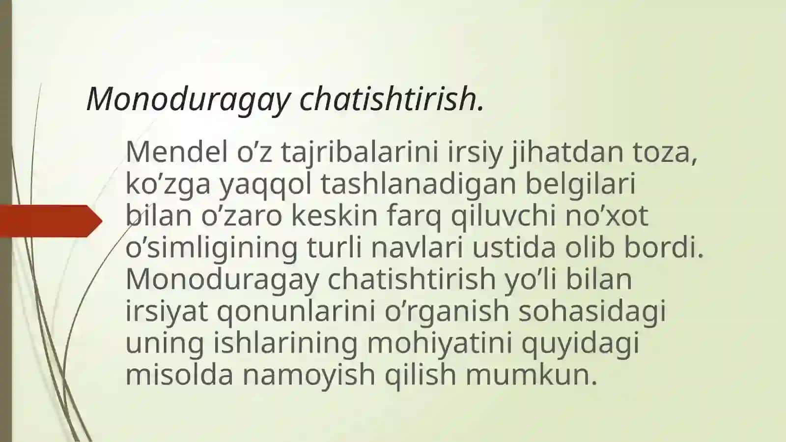 Monoduragay chatishtirish. Allel bo`lgan genlarning o`zaro ta`siri 2