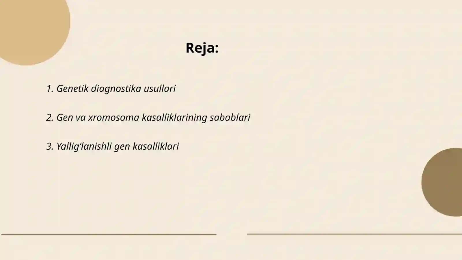 Gen va xromosoma kasalliklari 2